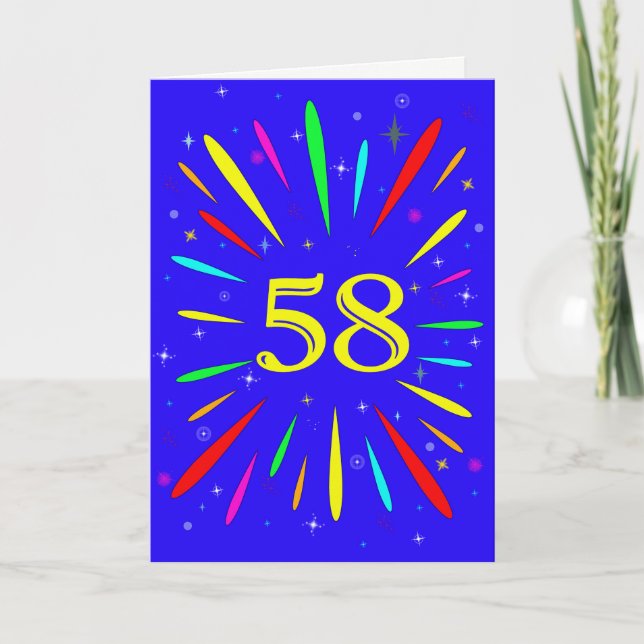 58th Birthday Explosion Card (Front)