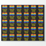 [ Thumbnail: 58th Birthday: Fun, Colorful Rainbow Inspired # 58 Wrapping Paper ]