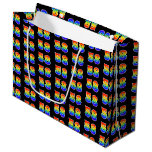 [ Thumbnail: 58th Birthday: Fun Rainbow Event Number 58 Pattern Gift Bag ]