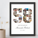 58th Birthday Number 58 Custom Photo Collage Poster<br><div class="desc">Celebrate 58th birthday with this personalized number 58 photo collage poster. This customizable gift is also perfect for wedding anniversary. It's a great way to display precious memories from your wedding and married life. The poster features a collage of photos capturing those special moments, and it can be customized with...</div>