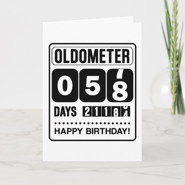 58th Birthday Oldometer Card (Front)