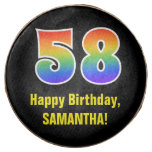 [ Thumbnail: 58th Birthday - Rainbow Spectrum Pattern Number 58 ]