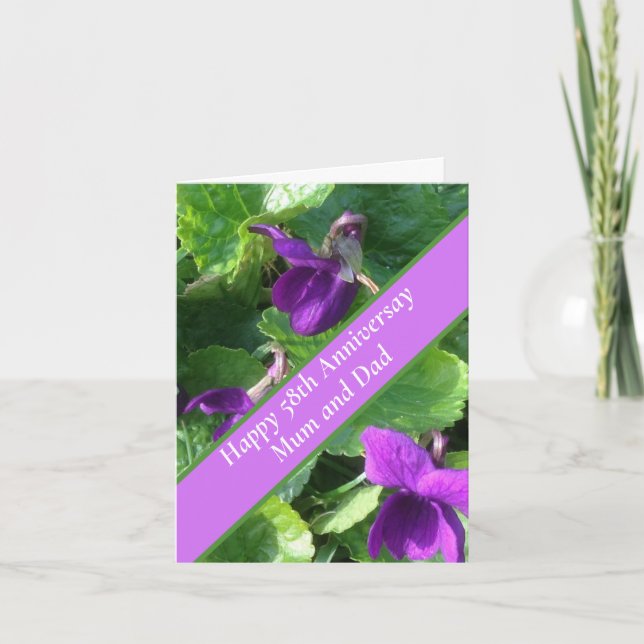 58th Wedding Anniversary   Card (Front)