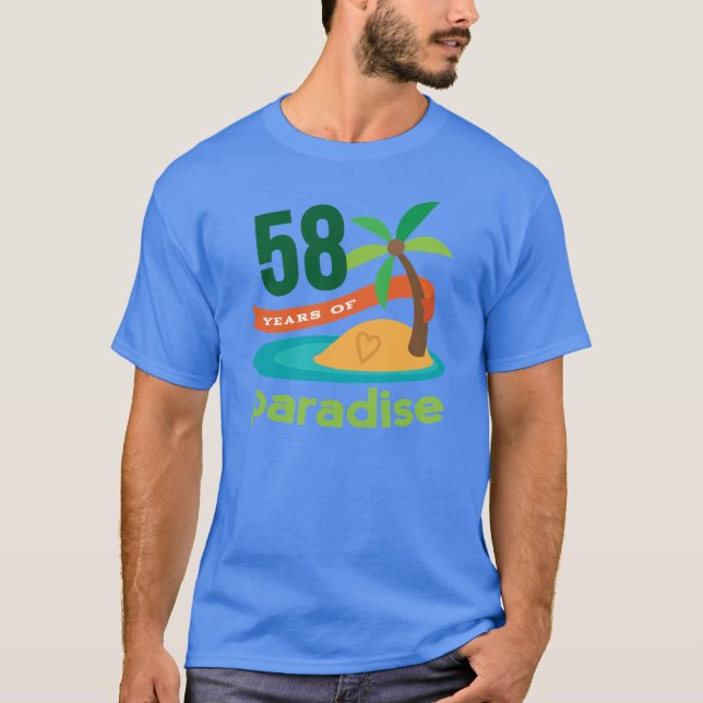 58th Wedding Anniversary Funny Gift For Her T-Shirt (Front)