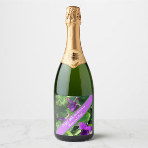58th Wedding Anniversary Sparkling Wine Label