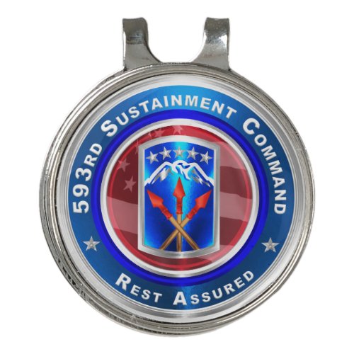 593rd Sustainment Command Rest Assured Golf Hat Clip