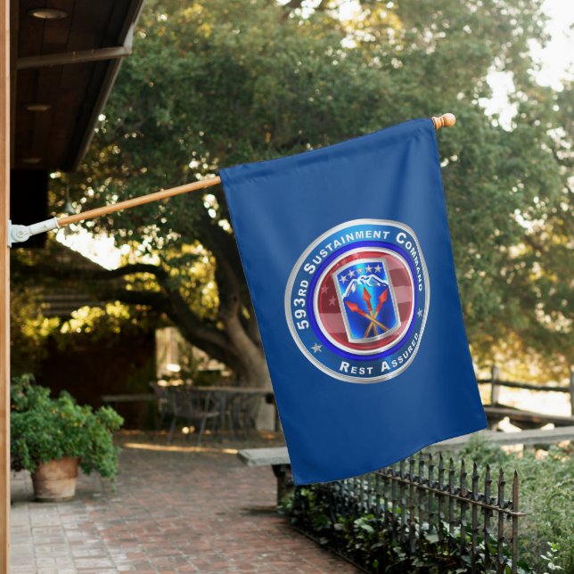 593rd Sustainment Command “Rest Assured” House Flag (In SItu)