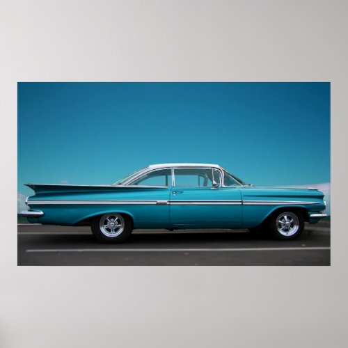 59 Chevy in Blue Poster