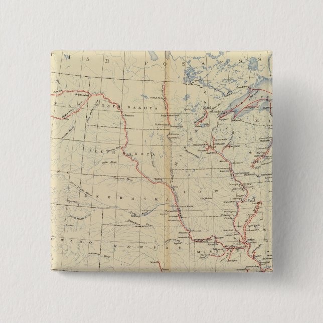 59 Navigable rivers, routes 1890 Button (Front)