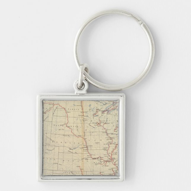 59 Navigable rivers, routes 1890 Keychain (Front)