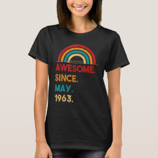 59 Year Old Awesome Since May 1963 59th Birthday T-Shirt