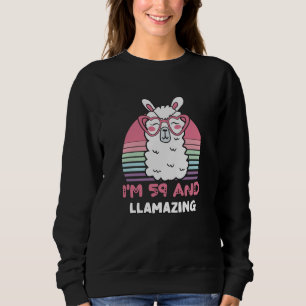 59 Year Old Bday Llamazing 59th Birthday Llama Sweatshirt
