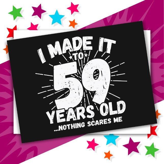 59 Year Old Sarcastic Meme Funny 59th Birthday Postcard (Creator Uploaded)