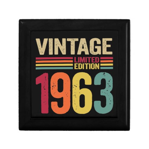 59 Years Old Gifts Vintage 1963 59th Birthday gift Gift Box