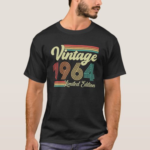 59 Years Old Vintage 1964 Born In 1964 59th T_Shirt