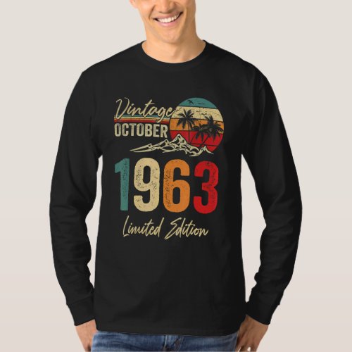 59 Yr Old Vintage October 1963  59th Birthday T_Shirt