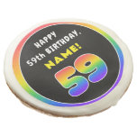 [ Thumbnail: 59th Birthday: Colorful Rainbow # 59, Custom Name ]