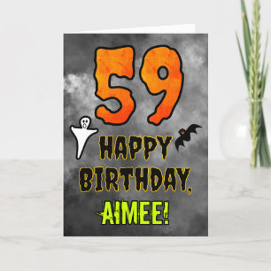 59th Birthday: Eerie Halloween Theme + Custom Name Card
