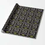 [ Thumbnail: 59th Birthday: Floral Flowers Number, Custom Name Wrapping Paper ]