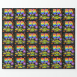 [ Thumbnail: 59th Birthday: Fun Fireworks, Rainbow Look # “59” Wrapping Paper ]
