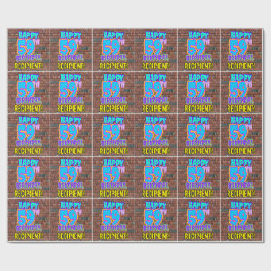 59th Birthday: Fun, Urban Graffiti Inspired Look Wrapping Paper