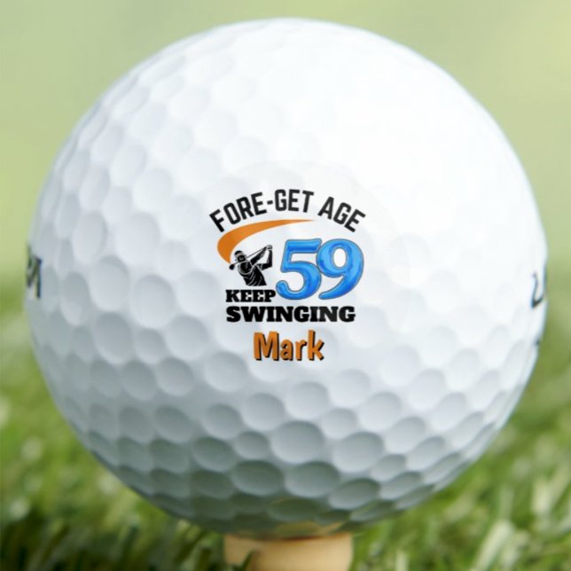 59th Birthday Gift Classic Keepsake Blue Golf Balls (Creator Uploaded)