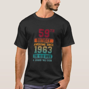 59th Birthday Party Awesome Since 1963 59 Years Ol T-Shirt