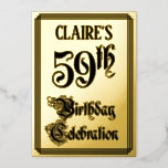 [ Thumbnail: 59th Birthday Party — Elegant Script + Custom Name Invitation ]