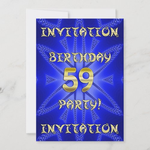 59th Birthday party invitation