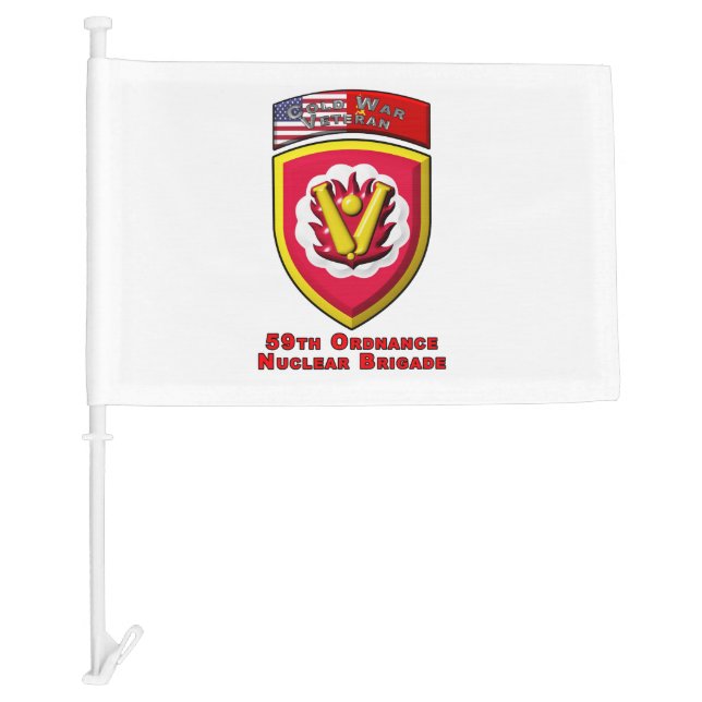 59th Ordnance Brigade “Cold War Nuclear Deterrent” Car Flag (Front)