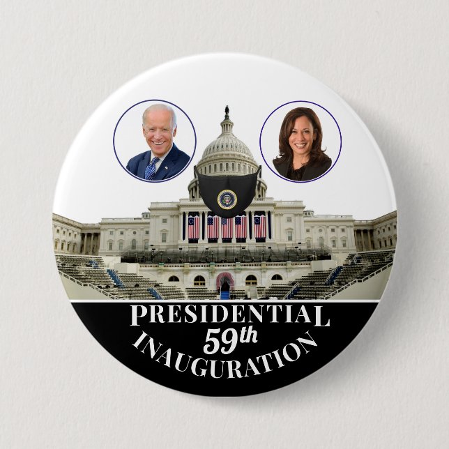 59th Presidential Inauguration Covid Capitol Button (Front)