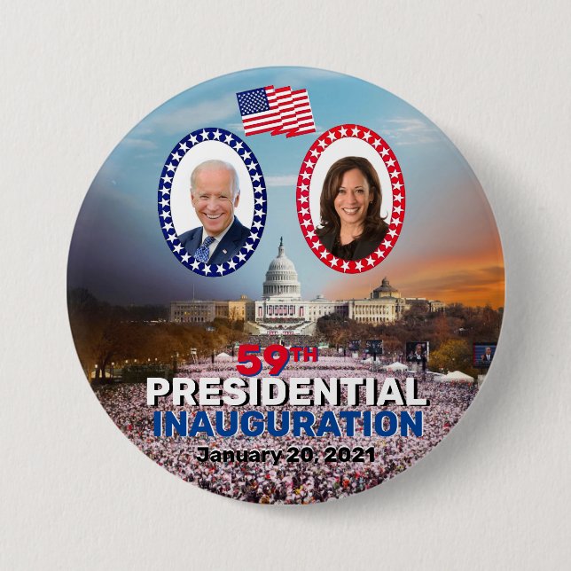 59th Presidential Inauguration Jan. 20, 2021 Button (Front)