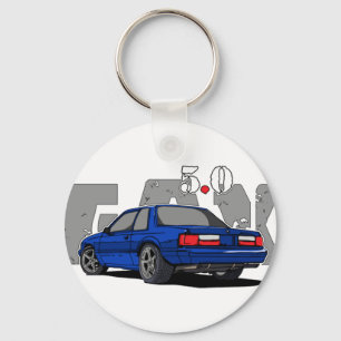 5.0L Fox Body (Notch Back) T-Shirt Keychain