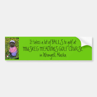 5-15-07 035, It takes a lot of BALLS to golf at... Bumper Sticker
