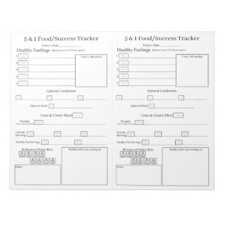 5-1 Food Success Tracker Notepad