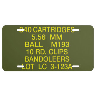 5.56 Ammo Can License Plate