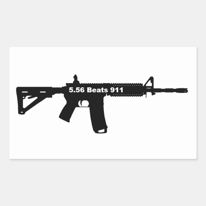 5.56 Beats 911 Rectangular Sticker