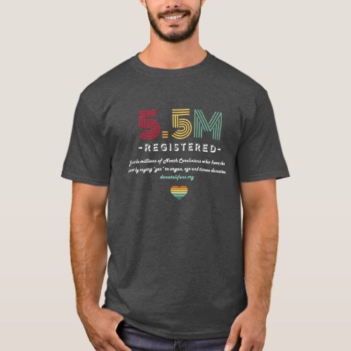 55 MILLION REGISTERED__MENS GRAY T_Shirt