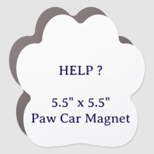 5.5" x 5.5" Paw Car Magnet