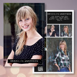 5.5x8.5" Modern 6 Photo Actor Model Comp Card<br><div class="desc">This modern composite card (aka Zed Card) will help you introduce yourself to potential clients and stand out from the crowd! There is space for you to upload six photos from your portfolio, make sure you include a clear, unfiltered close-up of your face (a portrait shot), a full-body shot, an...</div>