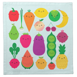 5 A Day Fruit & Vegetables Cloth Napkin