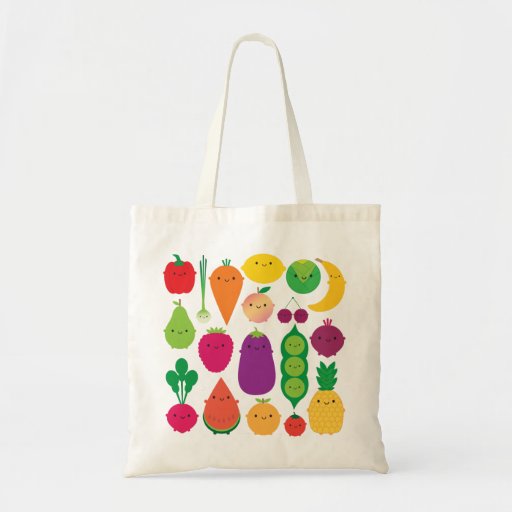 5 A Day Fruit & Vegetables Tote Bag | Zazzle