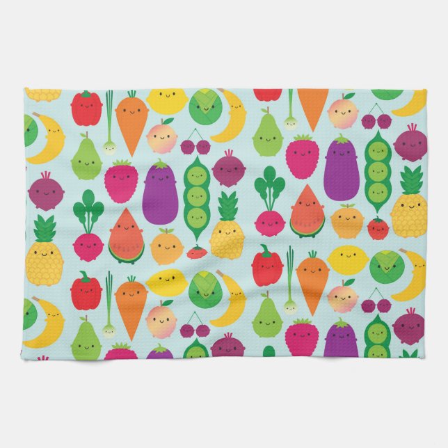 5 A Day Fruit & Vegetables Towel (Horizontal)