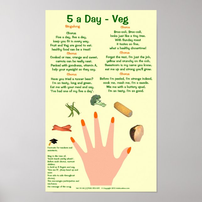 5 a Day poster veg (Front)