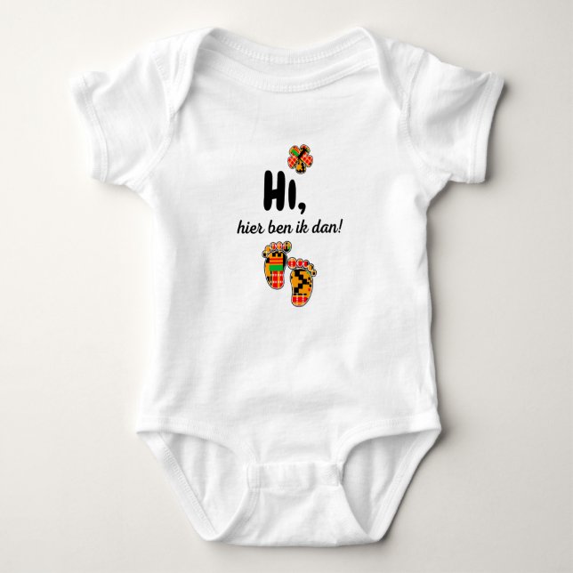 #5 African print baby bodysuit (Front)