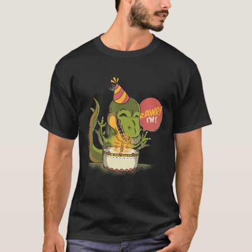 5 Aos de Edad Cumpleaos Fiesta para Nios Rawr I T_Shirt