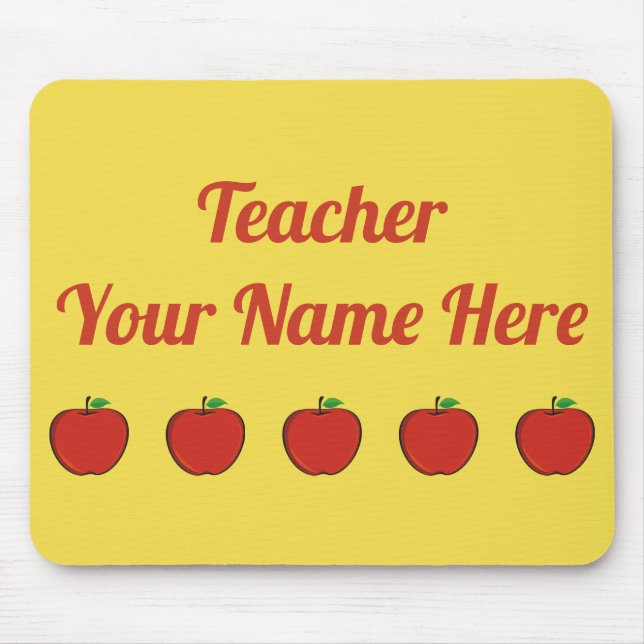 5 Apple Teacher Customizable Mousepad (Front)