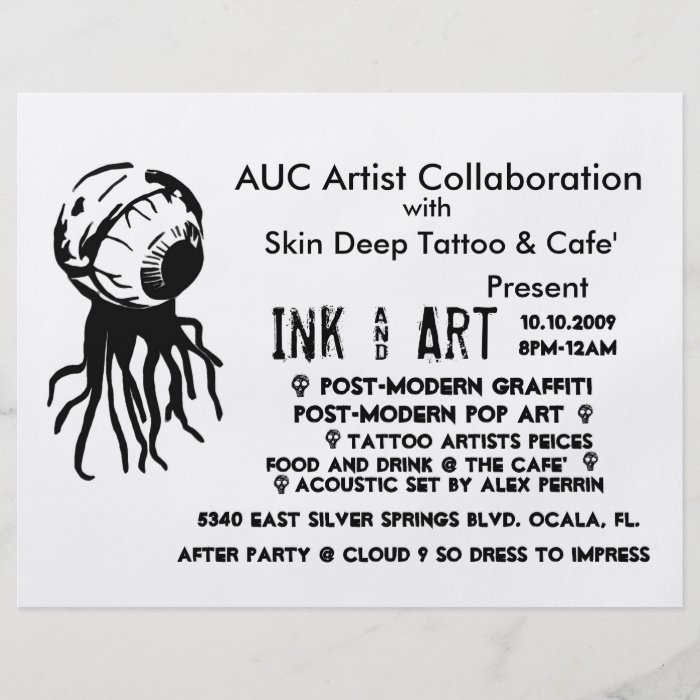 5, AUC Artist Collaboration, with, Skin Deep TaFull Color Flyer