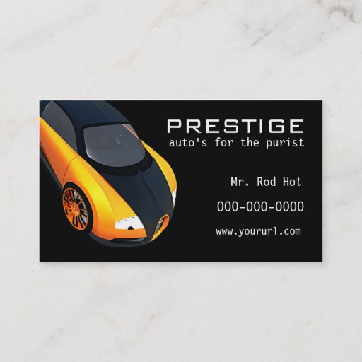Customizable #5 Automotive Industry business card