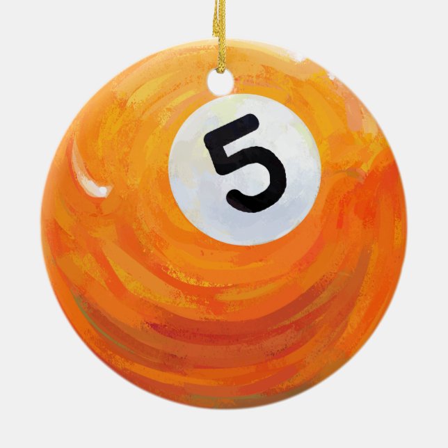 5 Ball Ceramic Ornament (Back)